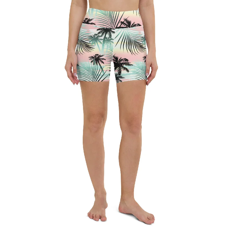 Women's UPF Paddle Board Shorts, 5" inseam Swim Short Chlorine Resistant Swim Shorts - Island Escape Deep-V Swimsuit Design Women's UPF Paddle Board Shorts, 5" inseam Swim Short Chlorine Resistant Swim Shorts - Island Escape Deep-V Swimsuit Design
