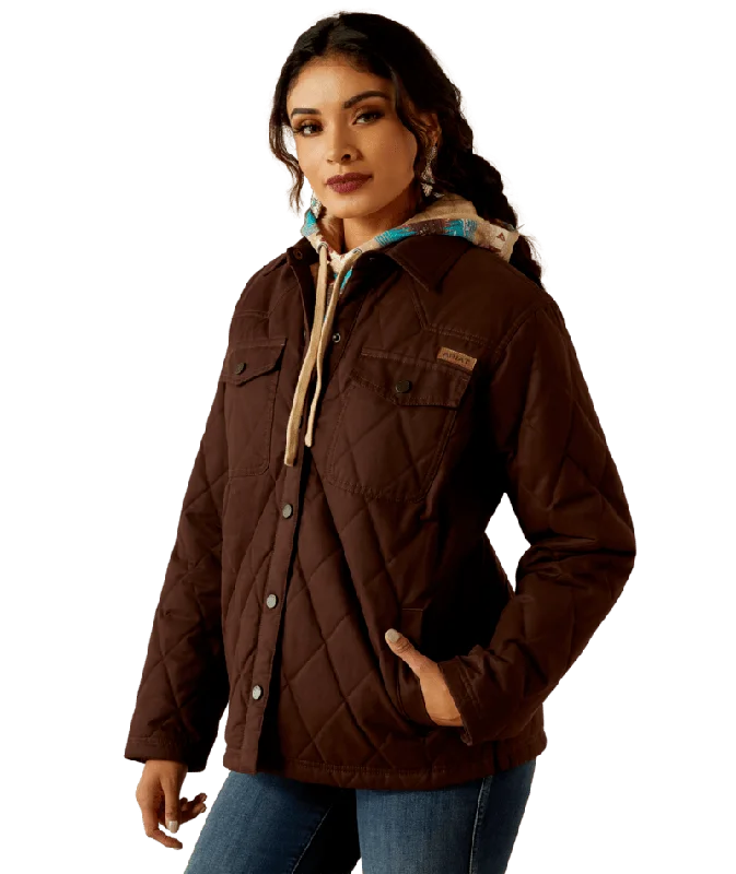 Ariat Women's Mole Grizzly Quilted Barn Jacket Fleece Jacket Down Jacket Parka