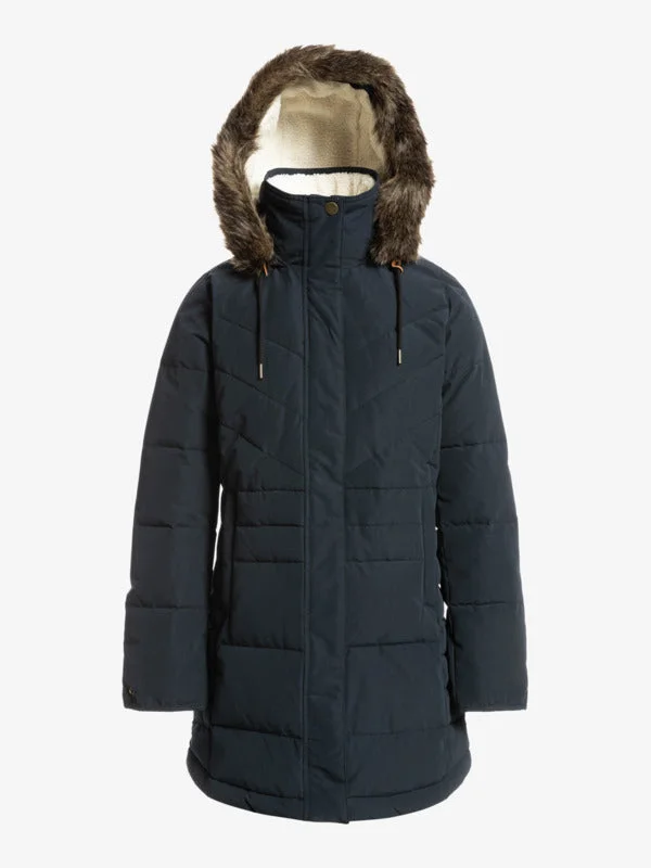 Womens Ellie Longline Hooded Jacket 2023 Knit Fabric Woven Fabric Fleece Fabric