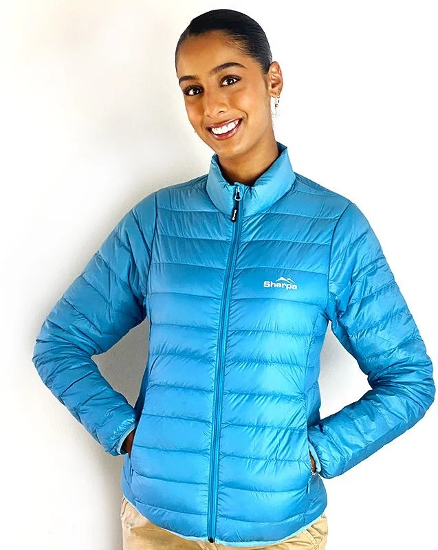 Women's Lightweight 650+ Down Jacket One-Shoulder Jacket Off-the-Shoulder Jacket Asymmetrical Jacket