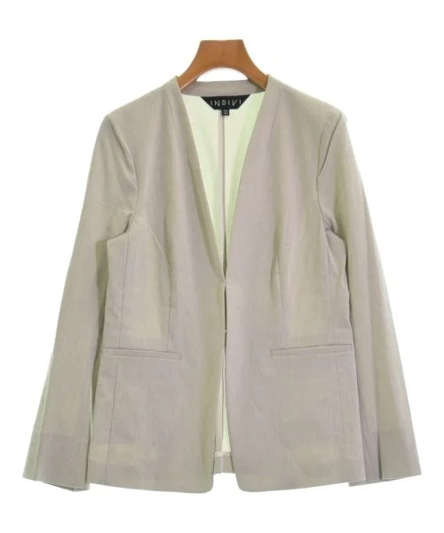 INDIVI Collarless jackets Zippered Front Buttoned Front Snap Front