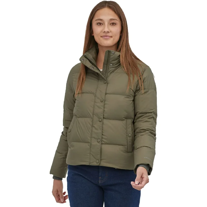 Women's Silent Down Jacket Toggled Jacket Drawstring Jacket Belted Jacket