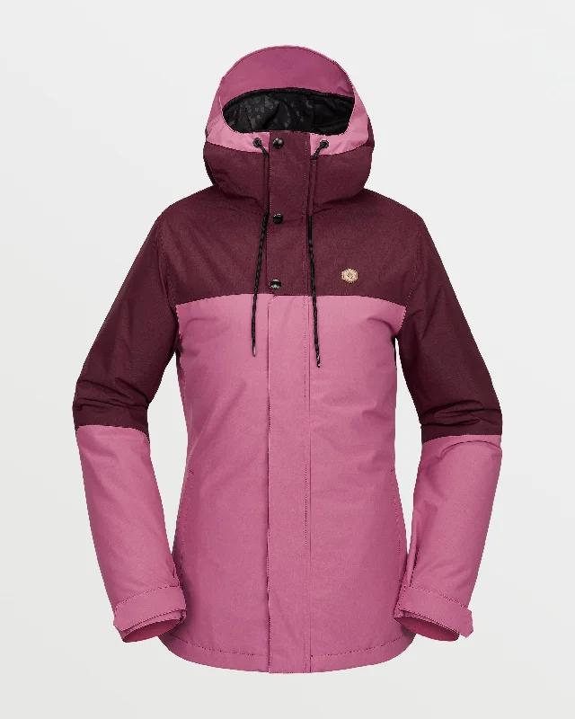 Womens Bolt Insulated Jacket - Blurred Violet Zippered Jacket Buttoned Jacket Snapped Jacket