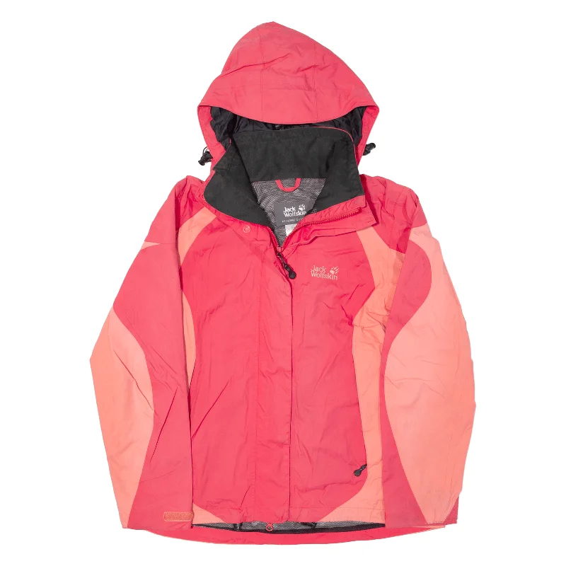 JACK WOLFSKIN Texapore Womens Rain Jacket Pink Hooded M Quilted Jacket Puffer Jacket Insulated Jacket