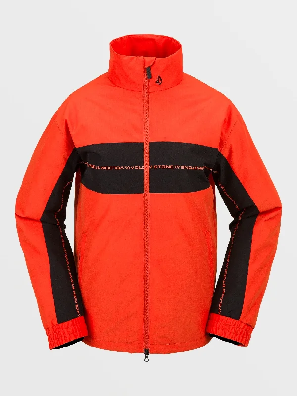 Womens V-Sauce Insulated Jacket - Orange Shock Insulated Jacket Fitted Jacket Loose Jacket