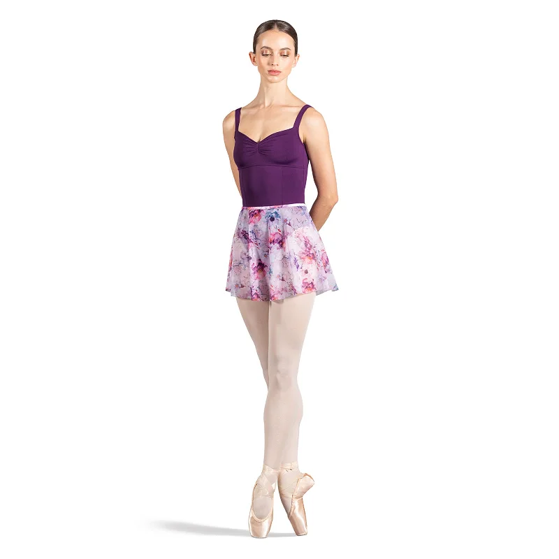 Bloch Adult Pull-On Mesh Floral Skirt lace skirt feminine