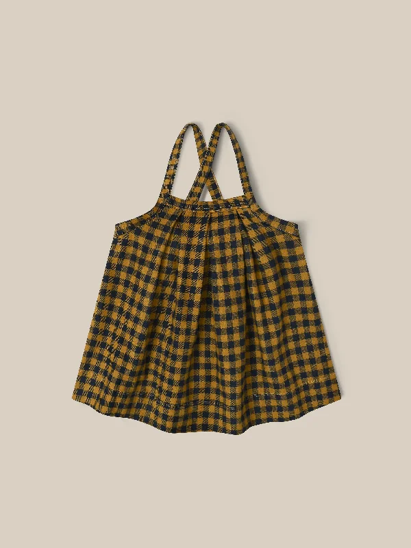 Blueberry Gingham Tribe Skirt wool skirt warm