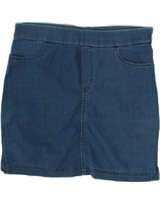 COLUMBIA Womens Mini Denim Skirt Small W27 Blue corduroy skirt cozy