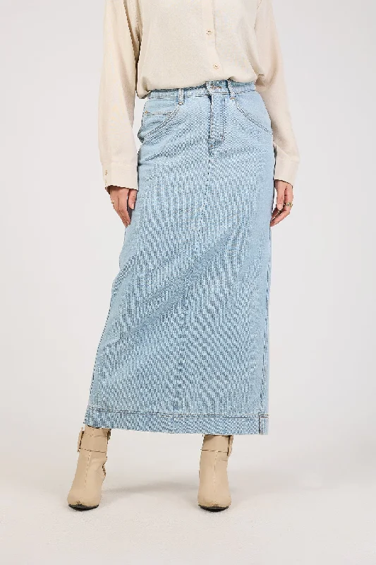 Denim Maxi Skirt - Light Wash tulle skirt dreamy
