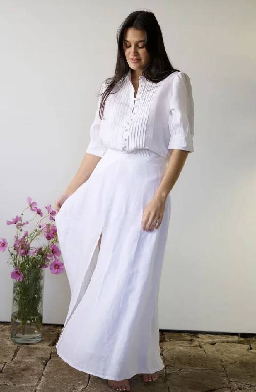Eadie Amalfi Linen Maxi Skirt boho skirt vibe