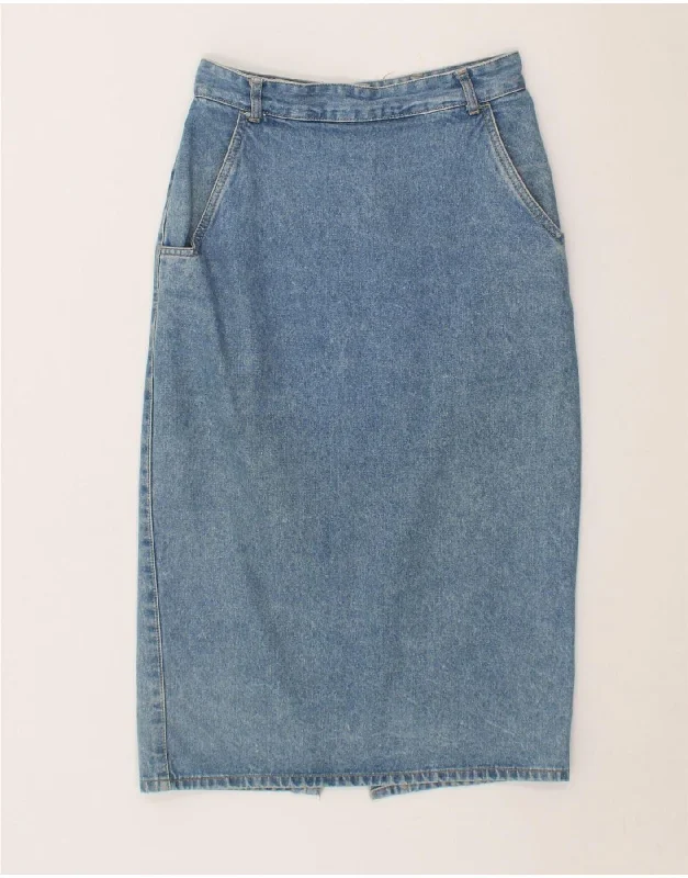 ESPRIT Womens Denim Skirt IT 36 XS W26  Blue Cotton chiffon skirt delicate