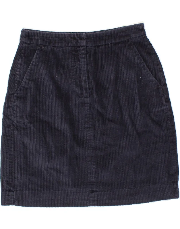 GANT Womens Corduroy Skirt UK 8 Small W26  Navy Blue Cotton vintage skirt charm