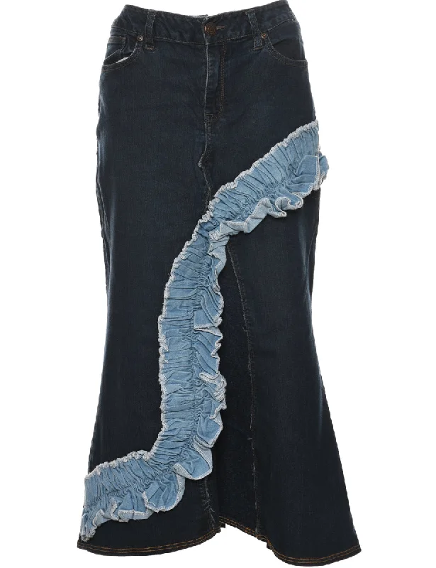 Indigo Denim Y2K Skirt - M maxi skirt elegant