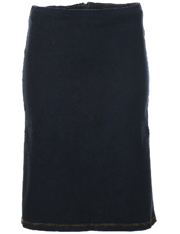 Indigo Denim Skirt - XS low waist skirt