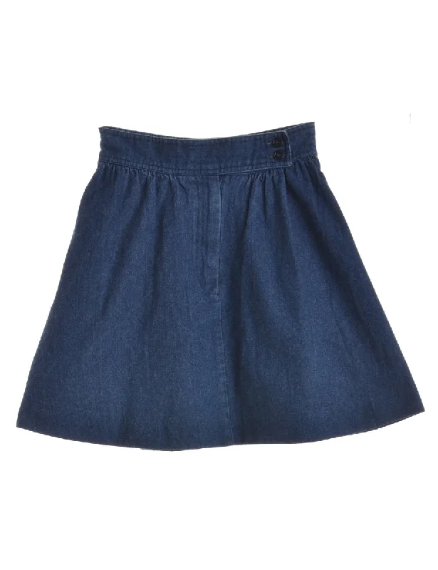 Indigo Denim Skirt velvet skirt plush