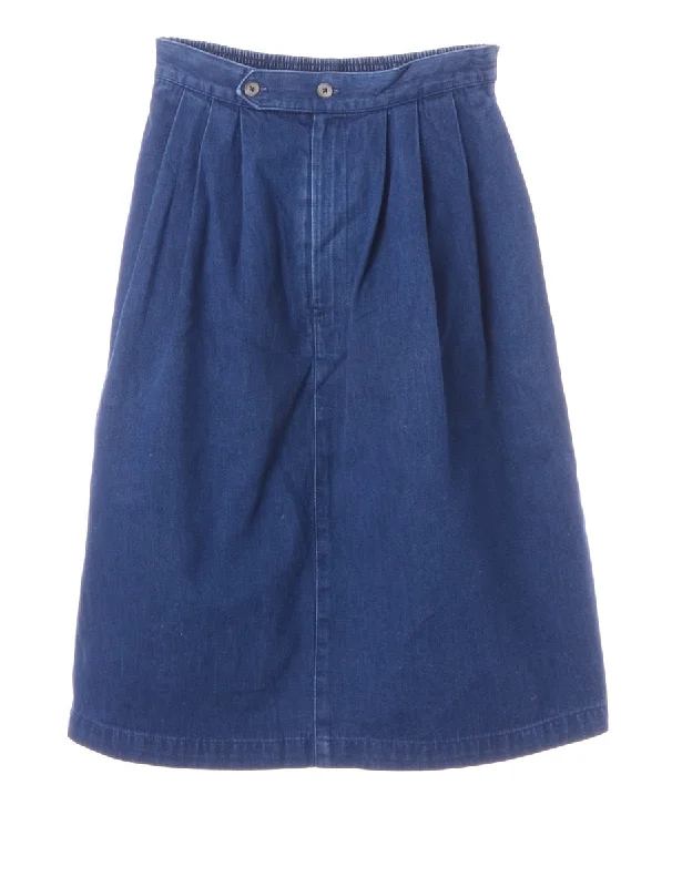 Indigo Midi Skirt floral skirt print