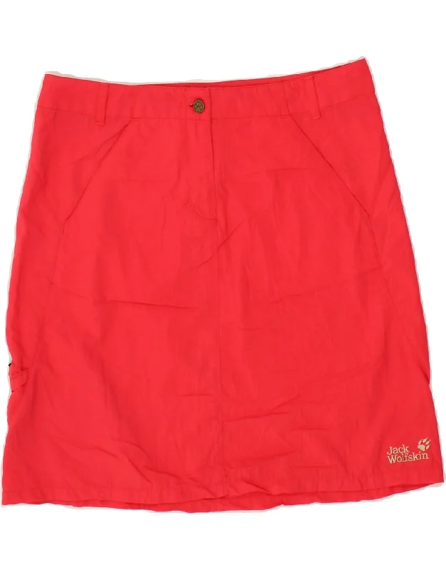 JACK WOLFSKIN Womens Cargo Skirt UK 10/12 Medium W32 Pink Polyamide velvet skirt plush
