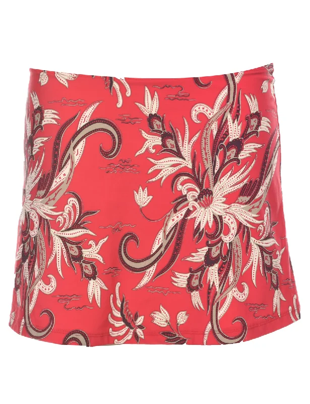 Jantzen Floral Mini Skirt - M wool skirt warm