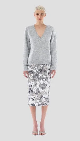 Le Superbe Winter Garden Liza Skirt - Winter Floral floral skirt print
