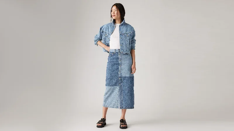 Levi's® Women's Button Midi Skirt denim skirt fashionable