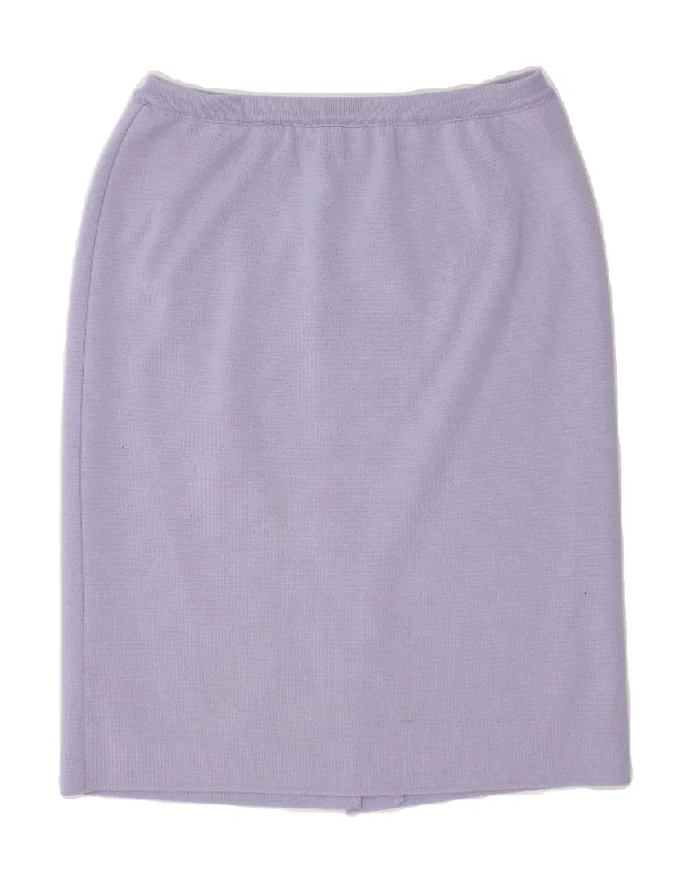 LUCIA Womens Straight Skirt IT 44 Medium W30  Blue Virgin Wool linen skirt natural