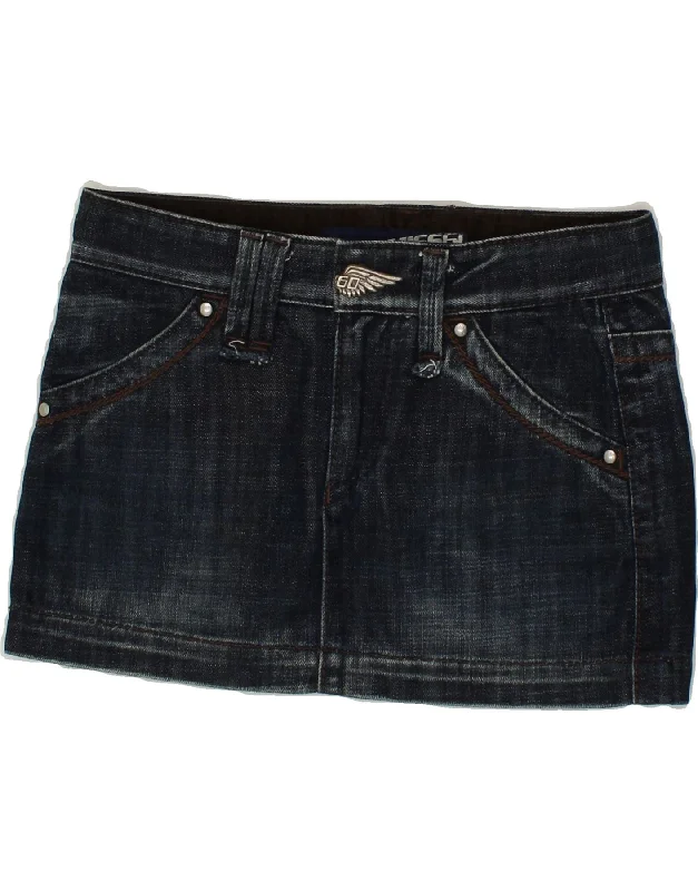 MISS SIXTY Womens Denim Skirt Small W27  Navy Blue Cotton denim skirt durable