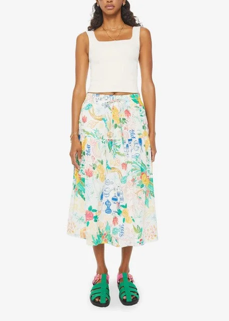 Mother The Cake Walk Skirt - Painted Ladies cashmere skirt rich