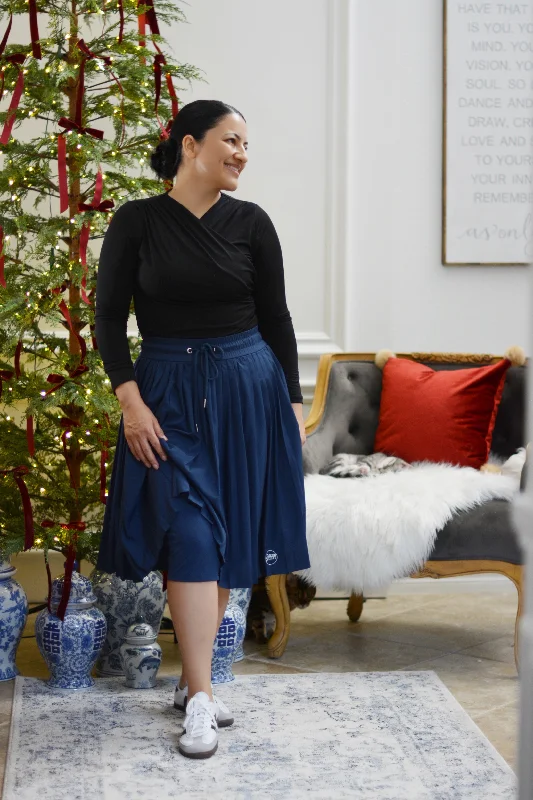 Patagonia Navy Pleated Athletic Skirt lace skirt feminine