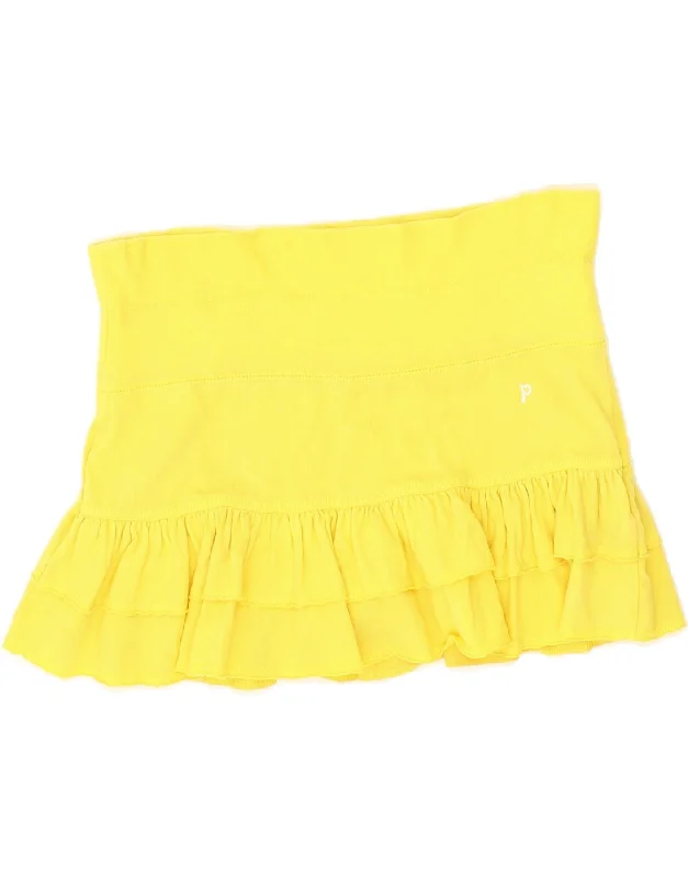 PIMKIE Womens Mini Skirt W30 Medium Yellow lace skirt delicate