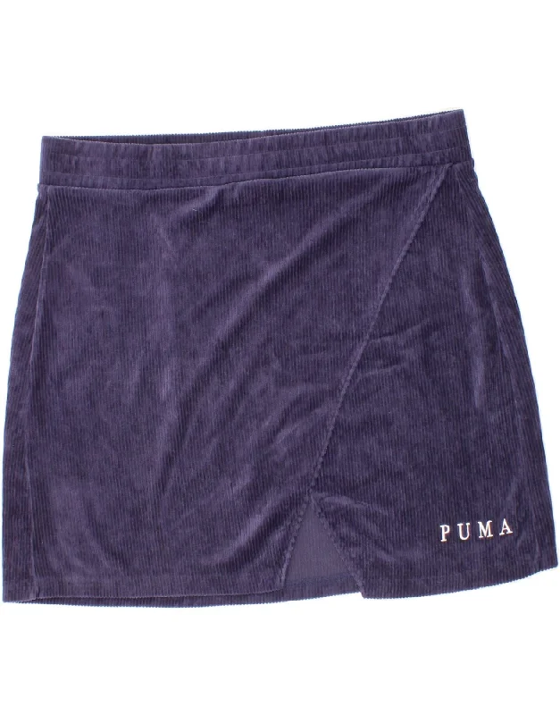 PUMA Womens Mini Skirt W26 Small Navy Blue wrap skirt elegant