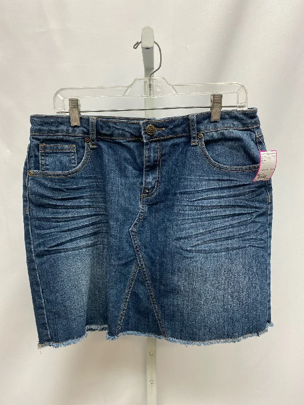 Size 12 Earl Jean Denim Skirt linen skirt natural