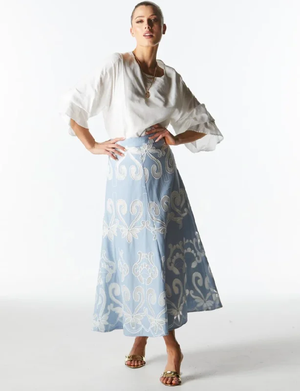 The Avenue Skirt velvet skirt rich