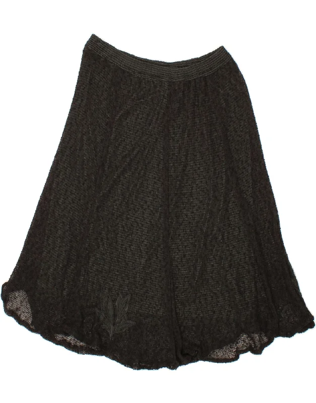 VINTAGE Womens A-Line Skirt W30 Medium Black mini skirt trendy