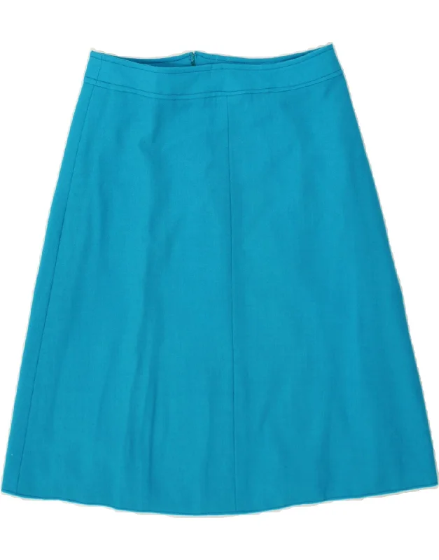 VINTAGE Womens A-Line Skirt W32 Large Blue lace skirt delicate