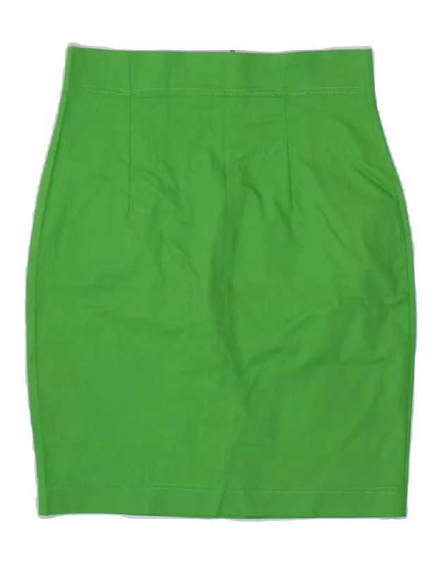 VINTAGE Womens Pencil Skirt W36 XL Green lightweight skirt design