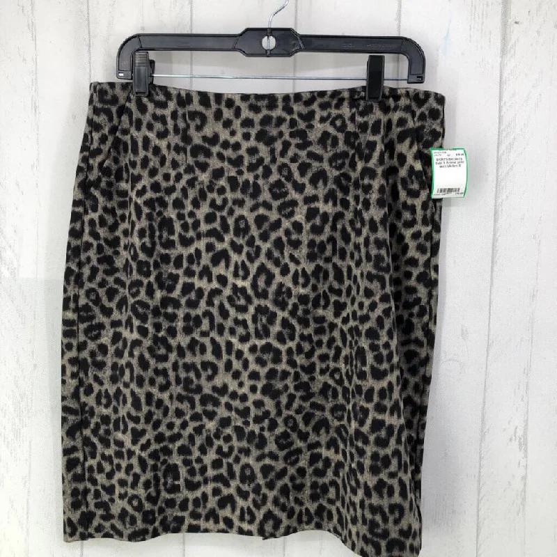 8 Animal print skirt relaxed fit skirt