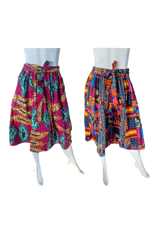 Ankara Short Skirts (Pack of 2 Pieces) corduroy skirt durable