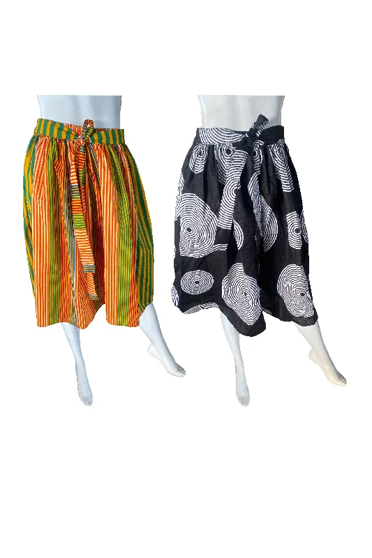 Ankara Short Skirts (Pack of 2 Pieces) velvet skirt glossy