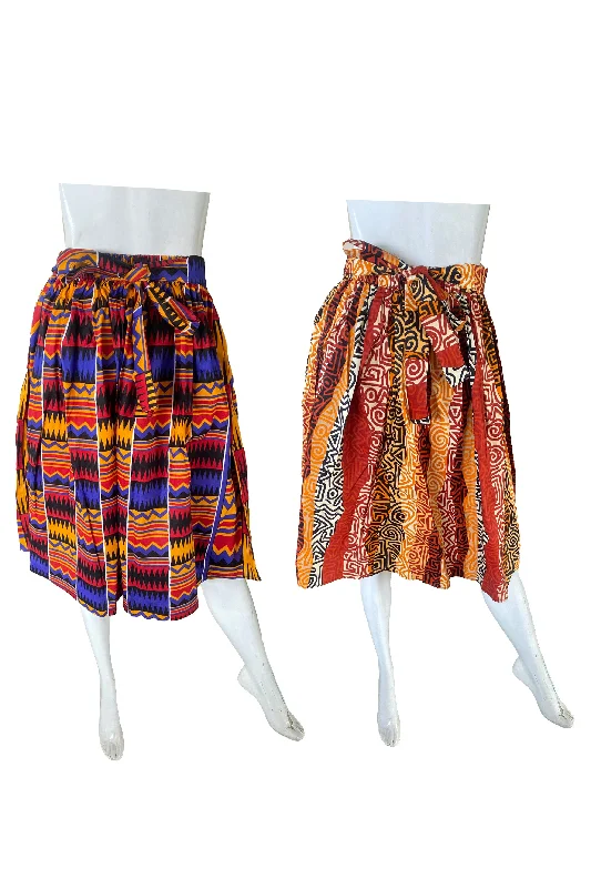 Ankara Short Skirts (Pack of 2 Pieces) lace skirt elegant