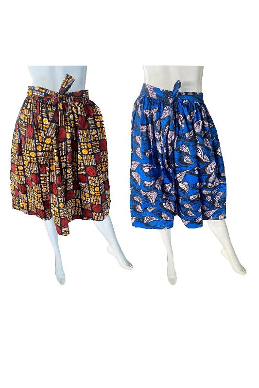 Ankara Short Skirts (Pack of 2 Pieces) slim fit skirt