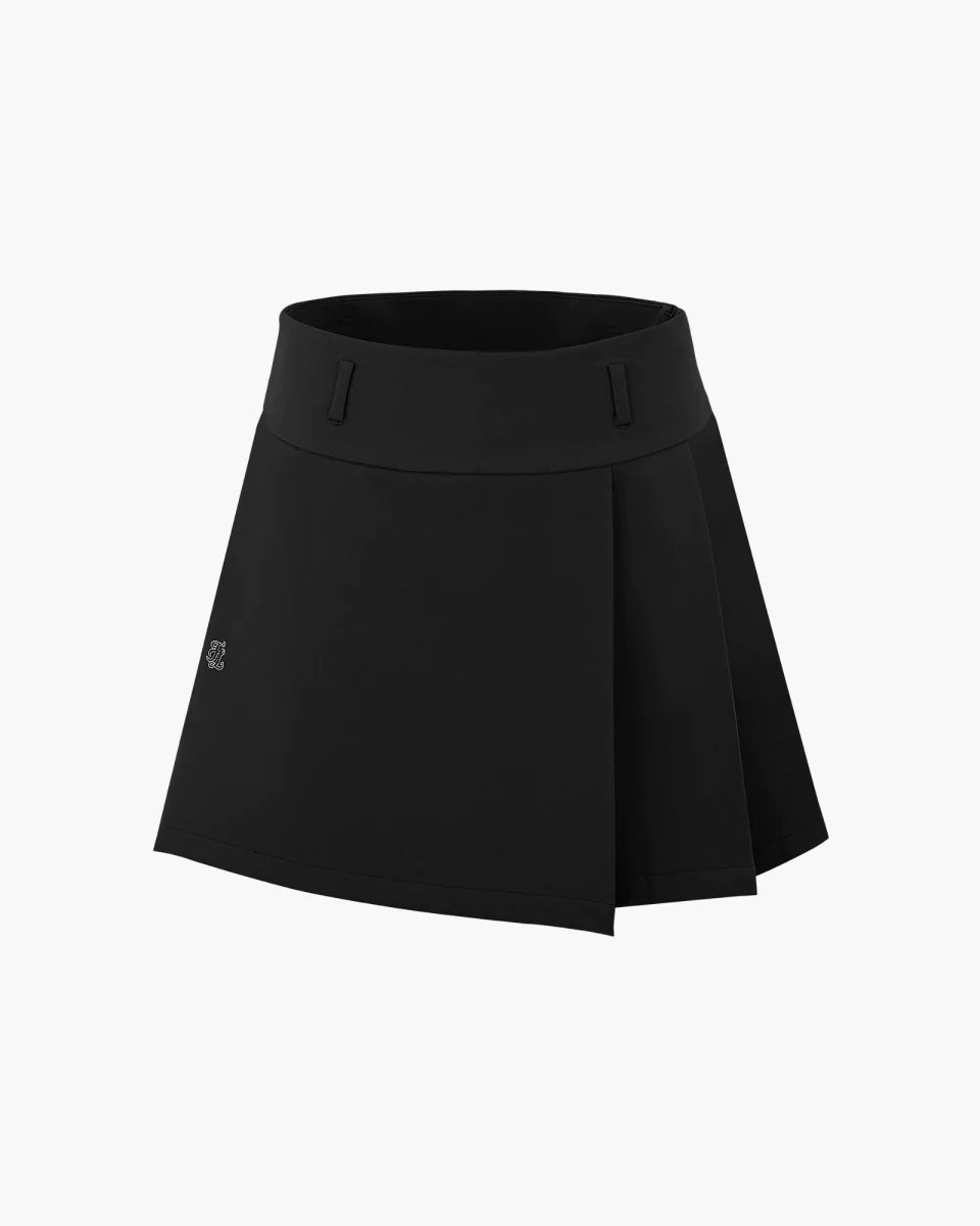 FAIRLIAR WOMEN ASYMMETRICAL PLEATED SKIRT seamless skirt comfort