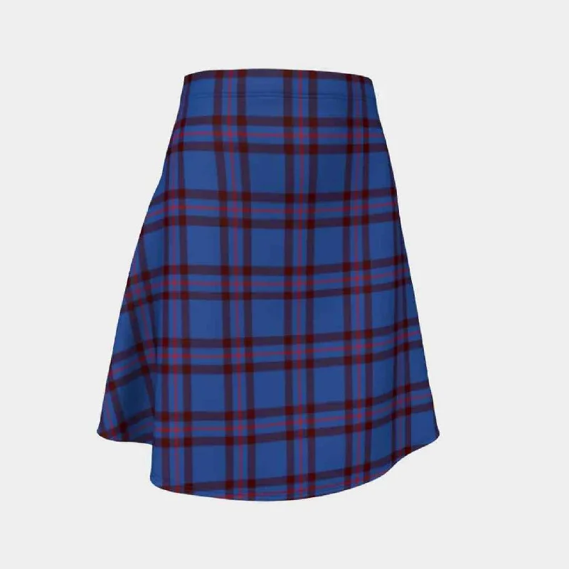 Elliot Modern Tartan Flared Skirt linen skirt airy