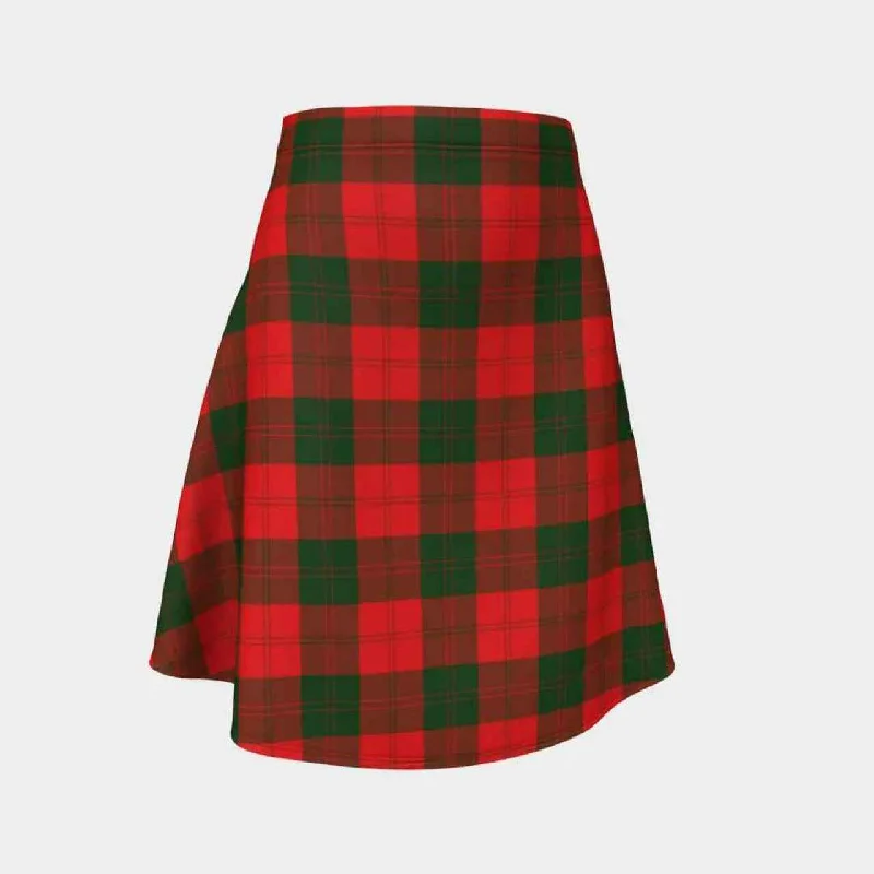 Erskine Modern Tartan Flared Skirt linen skirt light