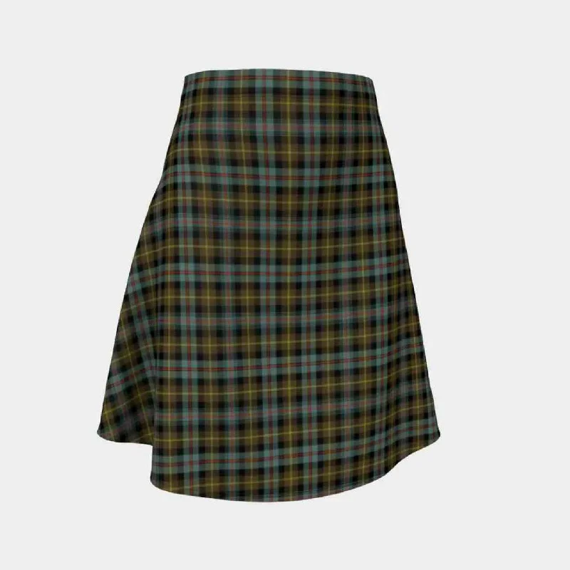 Farquharson Weathered Tartan Flared Skirt corduroy skirt durable