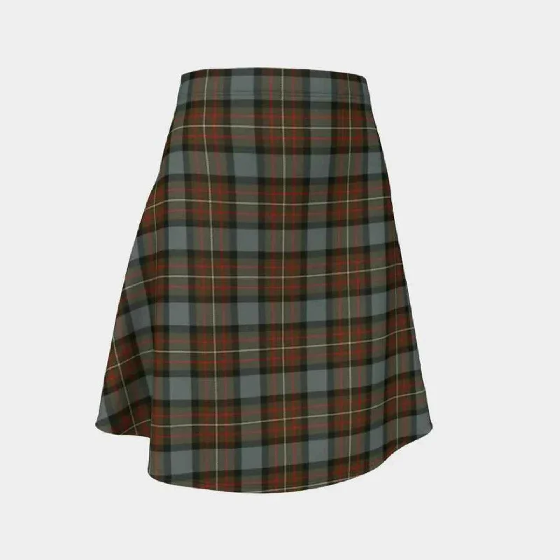 Fergusson Weathered Tartan Flared Skirt wrap skirt elegant