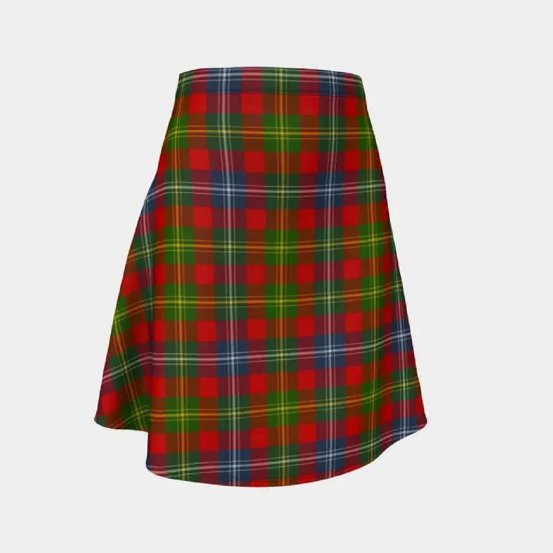 Forrester Tartan Flared Skirt patchwork skirt art