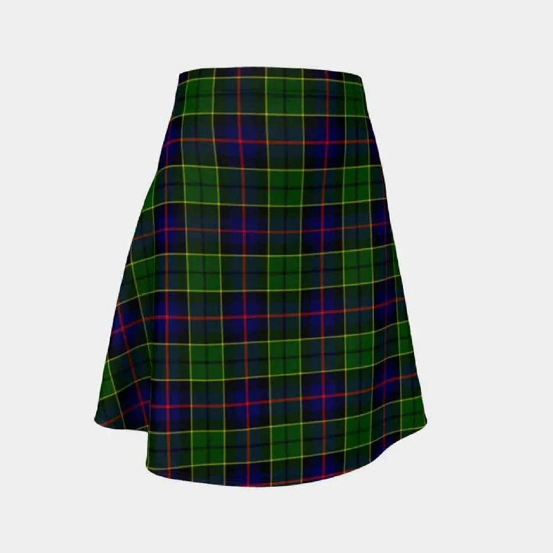 Forsyth Modern Tartan Flared Skirt leather skirt durable