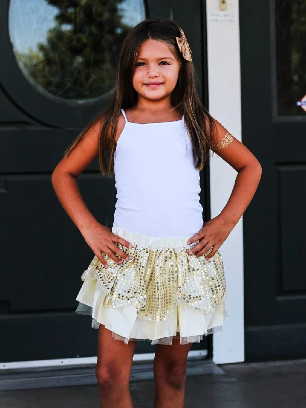 Gold Yellow Princess Costume Tutu Skirt in Kid, Adult, or Plus Size summer skirt style