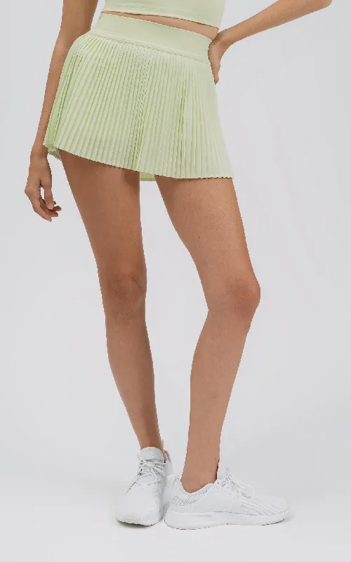 Hardcourt High-Rise Pleated Tennis Skirt - Reed Green vintage skirt charm