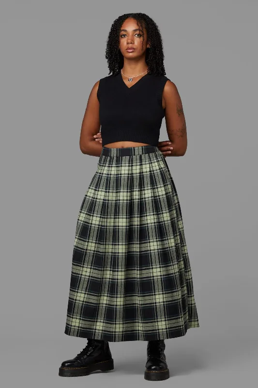 Haunted Bloom Tartan Skirt summer skirt style